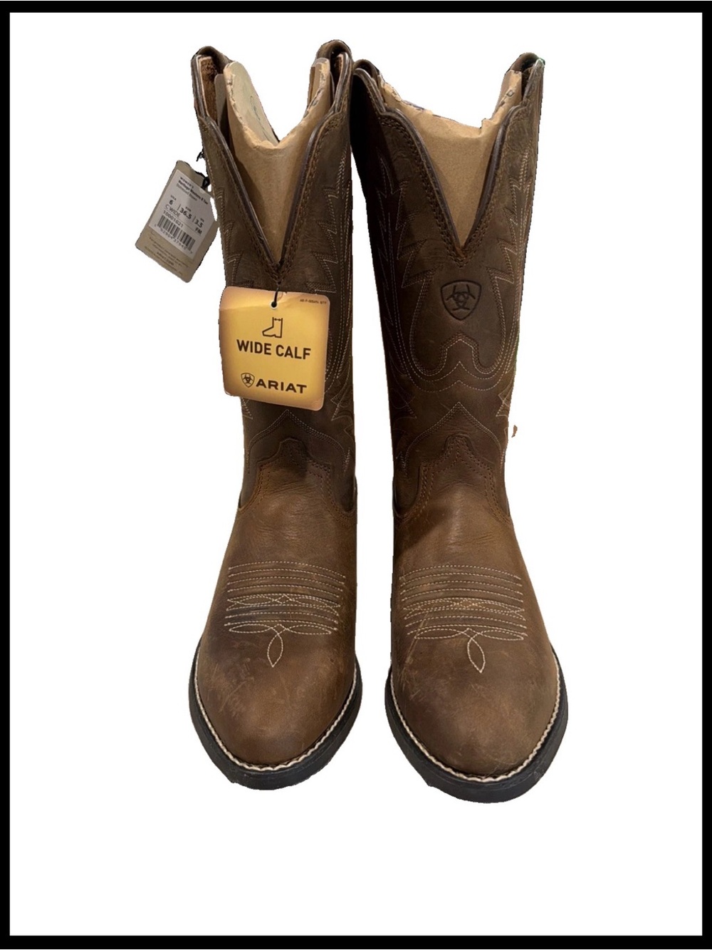 Ariat Heritage Western R-Toe Western Boots for Ladies - Distressed Brown - 6 C